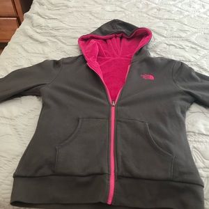 North Face Reversible Kids Jacket Pink/Grey